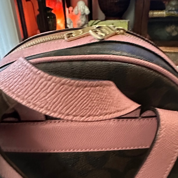 Coach Signature Brown and Pink Backpack - Picture 11 of 12